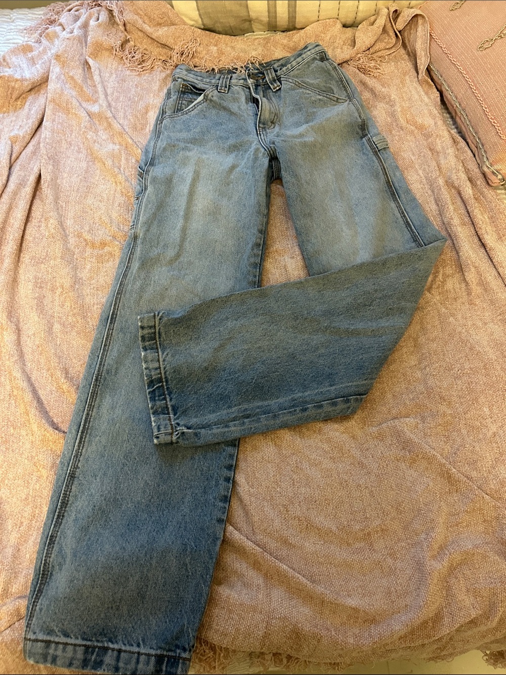 Women's carpenter blue jeans